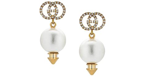 gucci pearl earrings dupe|gucci multi stone earrings.